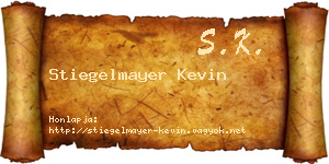 Stiegelmayer Kevin névjegykártya